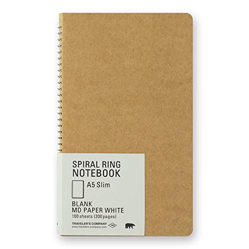 Traveler's Notizbuch B5 Slim Spiralbindung Blanko MD Paper 200 Seiten von TRAVELER'S