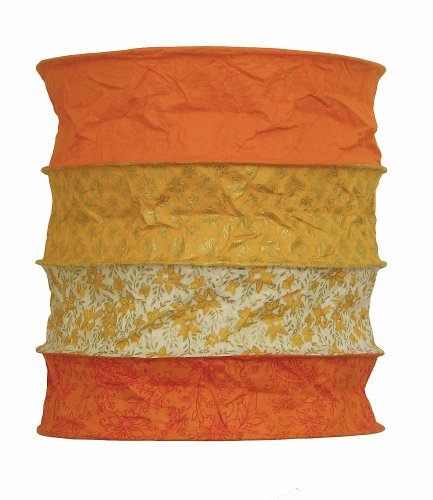 Lokta - Lampenschirm Bari orange aus handgeschöpftem, weichem Papier von TREND IMPORT