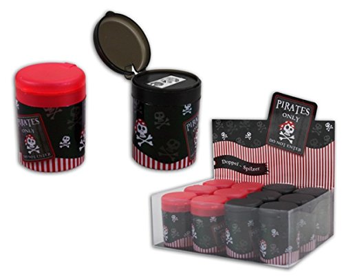 Pirates Only Anspitzer Doppelspitzer ca. 5,5cm, 1 aus 2 Varianten, Anspitzerdose doppelt von TRENDHAUS