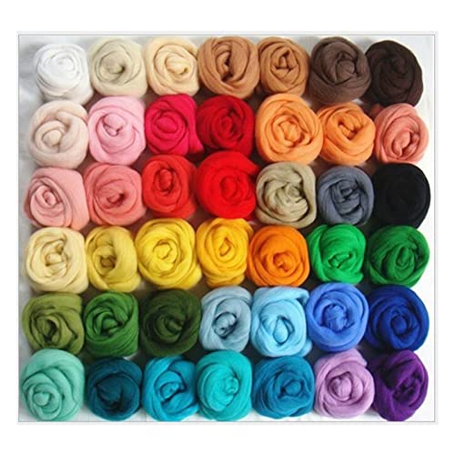 TRENDYBOY Häkelset, Garn, 180 g, 36 Farben, 5 g, Wollfaser, zum Nadelfilzen, Handspinnen, DIY, Spaßpuppe, Handarbeit, Rohwolle, Filz, Poke von TRENDYBOY