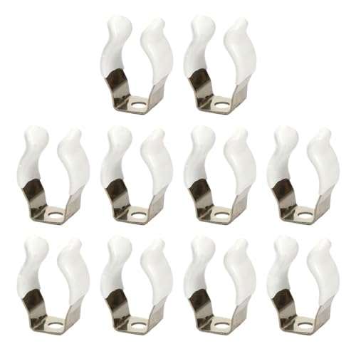 TRENIS 10PCS Schmale Basis Werkzeug Frühling 10/12/16/19/25/28mm Rohre Klemme Heavy Duty Werkzeug Lagerung Kleiderbügel(16mm) von TRENIS