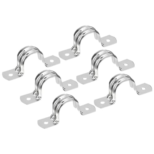 TRENIS 18/25 Stück Klemme Edelstahl-Rohrschellen U-förmige Rohrschelle 16/20/25 mm U-Typ(16mm 25pcs) von TRENIS