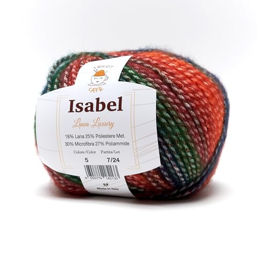 Isabel By Tricot Cafè Farbverlaufswolle mit einem gedrehten Lamé-Garn von TRICOT CAFE'