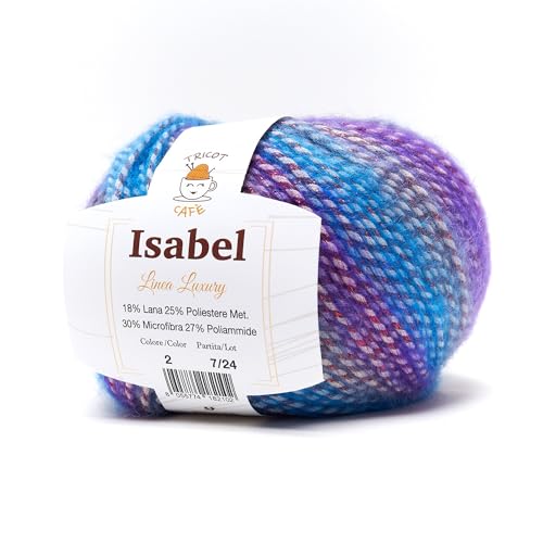 Isabel By Tricot Cafè Farbverlaufswolle mit einem gedrehten Lamé-Garn von TRICOT CAFE'