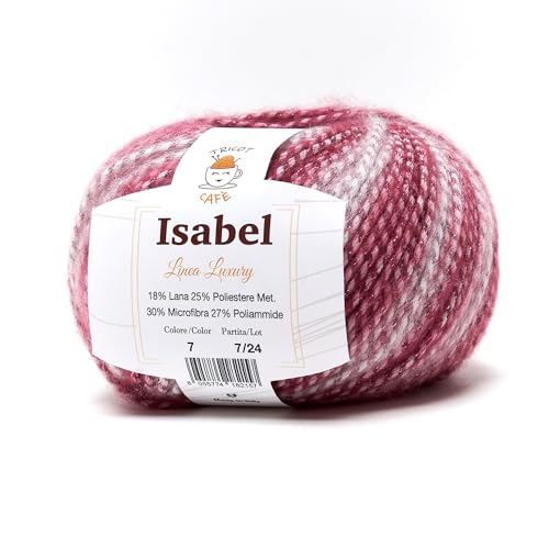 Isabel By Tricot Cafè Farbverlaufswolle mit einem gedrehten Lamé-Garn von TRICOT CAFE'