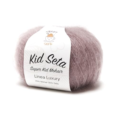 Kid Seta Super Kid Mohair by Tricot Cafè - Feinstes Mohair und Seide - Strickwolle - Altrosa 148 von TRICOT CAFE'