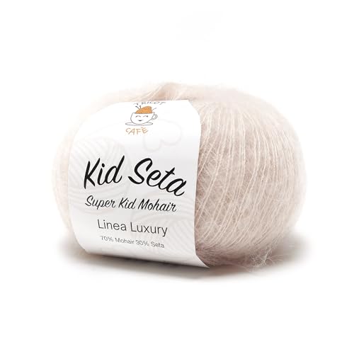 Kid Seta Super Kid Mohair by Tricot Cafè - Feinstes Mohair und Seide - Strickwolle - Rosa Fleisch 215 von TRICOT CAFE'