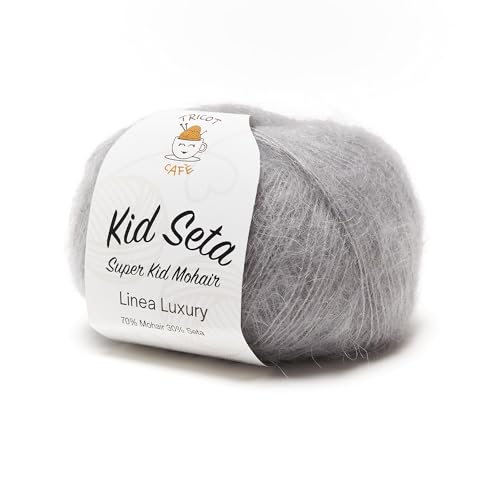 Kid Seta Super Kid Mohair by Tricot Cafè - feines Mohair und Seide - Strickwolle - Grau 303 von TRICOT CAFE'