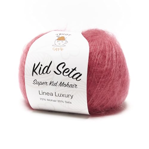 Kid Seta Super Kid Mohair by Tricot Cafè - feines Mohair und Seide - Strickwolle - Rosa 8731 von TRICOT CAFE'