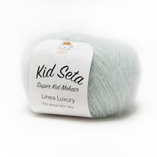 Kid Seta Super Kid Mohair by Tricot Cafè - feines Mohair und Seide - Strickwolle - Verdino 489 von TRICOT CAFE'