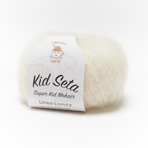 Kid Seta Super Kid Mohair by Tricot Cafè - feines Mohair und Seide - Verarbeitung Wolle - Creme 2 von TRICOT CAFE'