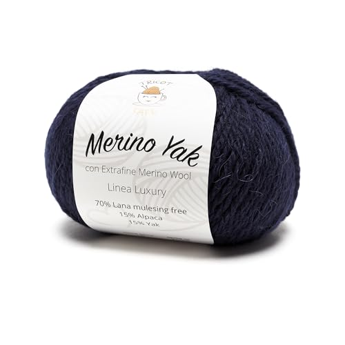 Merino Yak by Tricot Cafè - Premium Wolle Mulesing Free - Nachtblau 18 von TRICOT CAFE'