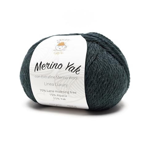 Merino Yak by Tricot Cafè - Premium Wolle Mulesing Free - Petrolio 7 von TRICOT CAFE'