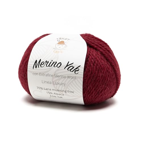 Merino Yak by Tricot Cafè - Premium Wolle Mulesing Free - Rot 13 von TRICOT CAFE'