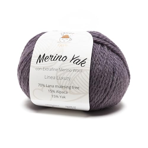 Merino Yak by Tricot Cafè - Premium Wolle Mulesing Free - Viola 5 von TRICOT CAFE'