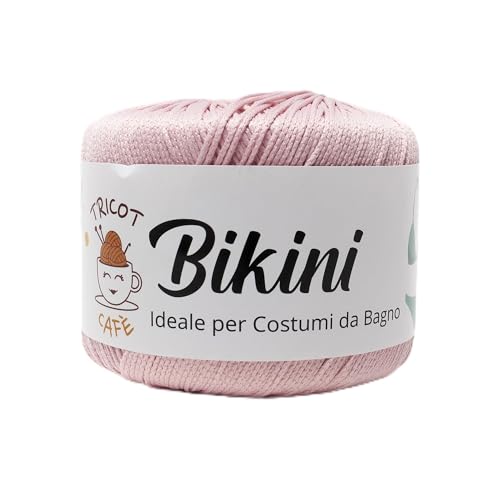 TRICOT CAFE' Bikini von Tricot CafèElastisches Garn für BadeanzügePuderrosa 16 von TRICOT CAFE'