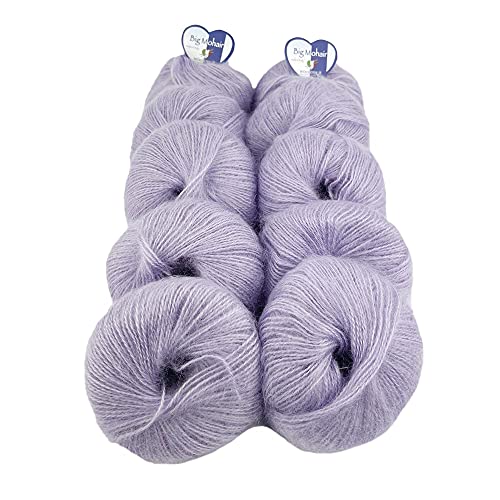 Tricot Café – Big Mohair – ideal für Babys, gemischte Wolle, Lila 11 von TRICOT CAFE'