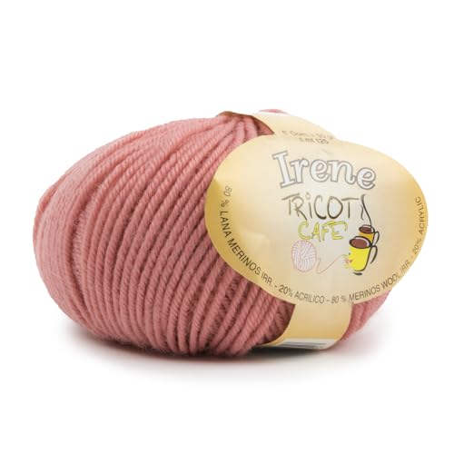 Tricot Café - Irene - Garnknäuel gemischt Merinowolle krumpfechte weich geeignet für alle Altersgruppen für Nadel/Häkelnadeln: 3.00/4.00 Made in Italy 50g Altrosa Tricot Café - Irene - Garnknäuel gemischt Merinowolle krumpfechte weich geeignet für alle Altersgruppen für Nadel/Häkelnadeln: 3.00/4.00 Made in Italy 50g Altrosa von TRICOT CAFE'