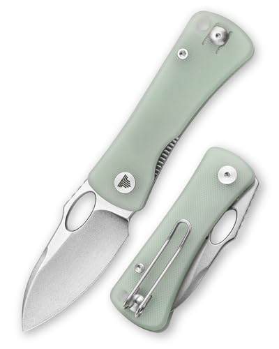 TRIVISA Mini Taschenmesser Klappmesser -Klein Zweihandmesser Klappmesser aus 5.2cm Sandivk 14C28N Stahl - EDC Messer - Klappmesser Campingplätze Outdoor ，G10 Handgriff，Andromeda-03G von TRIVISA