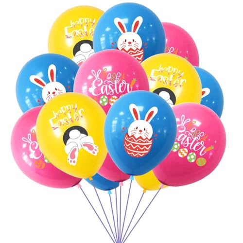 Ostern Luftballons, Ostern Latex Luftballons Ostern Deko, Happy Easter Luftballons Latex Set Party Ballons Ballo Ostern Motto von TROGN
