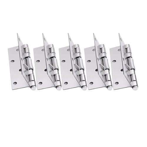 TROGPYXG 2/3/4 Zoll Selbst Schließen Feder Scharnier Mit Schrauben Edelstahl Schließen Tür Scharniere Boxen Schrank Möbel Armaturen Hardware(5 Set-4 inch) von TROGPYXG