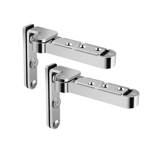 TROGPYXG 2 stück Versteckte Scharniere for Türen 3D Einstellbare Swivel Unsichtbare Welt Scharnier Zink-Legierung Tür Scharnier Möbel Hardware(Silver) von TROGPYXG