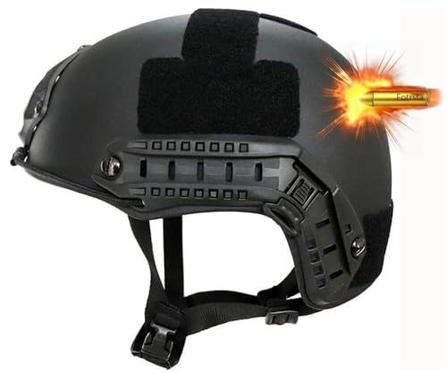 TS TAC-SKY 3-Level-Kevlar-Taktik-Schutzhelm Der Kugelsichere Riot Rescue Shooting Helm, Militärhelm Kampfhelm Schneller Taktischer Ballistischer Helm(L(56-60cm)) von TS TAC-SKY