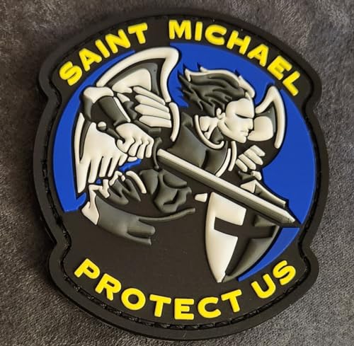 Taktischer Militär-Patch, St. Michael, Polizei- und Militärmuster, 3D, PVC, robustes Befestigungssystem, Haken- und Schlaufenbefestigung, taktisches Abzeichen für Rucksack Airsoft Survival Outdoor von TS Tactical Store