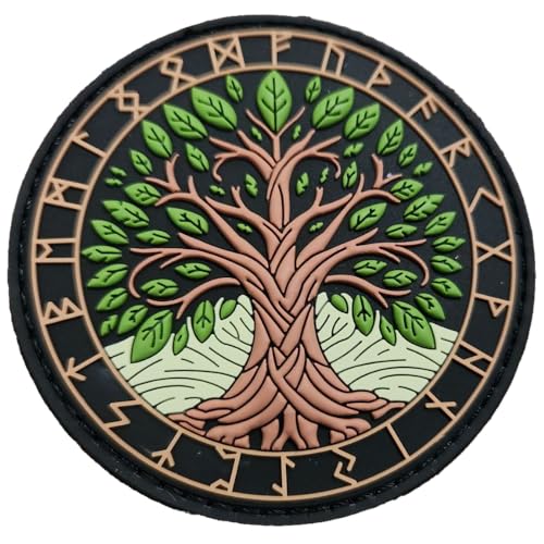 YGGDRASIL 3D PVC-Aufnäher „Baum des Lebens“, taktischer Militär-Aufnäher – robuster Klettverschluss – Wikinger-Abzeichen für Rucksack, Airsoft, Survival, Outdoor, Crossfit, individuell anpassbar von TS Tactical Store