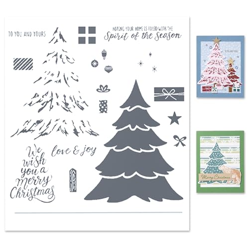 Weihnachten Baum Stampin Up Stempel und Stanzen Set, Stempel und Stanzformen für die Kartenherstellung, Version Metall Stanzformen Stempel für Scrapbooking Grußkarten Geschenkkarton-Dekoration von TSAMPA