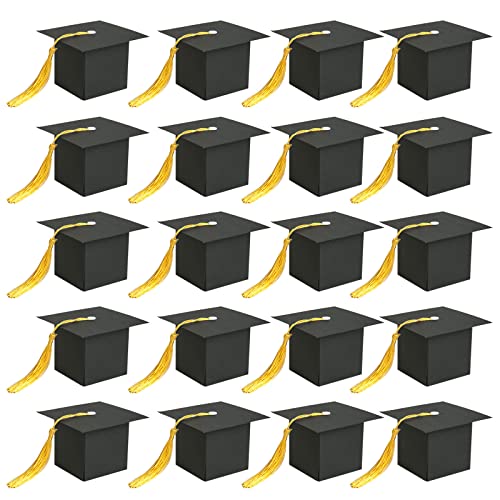 TSHAOUN 20 PCS Bachelor Hut Geschenkbox,Bachelor Hut Box Geschenke Doktorhut Box Bestandene Prüfung Geschenk Bachelor Hut Graduation Hat Abschluss Deko(20pcs) von TSHAOUN