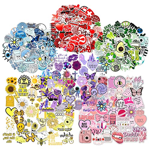 TSHAOUN 300 Stück Aesthetic Sticker Set Hochauflösende Vinyl Sticker Wasserdicht Aesthetic,Cute Graffiti Wasserfeste Decals für Handy Laptop Trinkflasche Kühlschränke Skateboard (300 Stück) von TSHAOUN