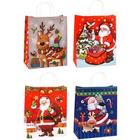 12 TSI Geschenktaschen Weihnachten Serie 3 Motiv sortiert 26,0 x 32,0 cm von TSI