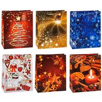 12 TSI Geschenktaschen Weihnachten Serie 8 Motiv sortiert 26,0 x 32,0 cm von TSI