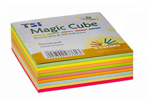 TSI 47761 Haftnotizwürfel Magic Cube, 225 Blatt, 75 x 75 mm von TSI