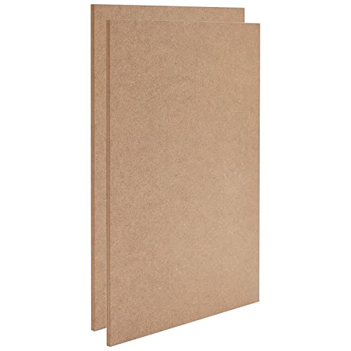 TSKDKIT MDF Holzplatten zum Basteln 50 x 40cm, 2 pcs 6mm Mittlere Dichte Fiberboard Holz Blatt Holzbretter MDF Platten für Lasergravur, Malerei und Dekor, billiger als Leinwand Papier Board von TSKDKIT