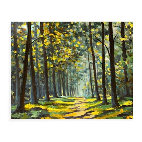 TSMMB Malen Nach Zahlen Erwachsene Anfänger Mit Rahmen Landschaften Wald 40X50Cm Leinwand Malen Nach Zahlen Acryl Kinder,T12 von TSMMB