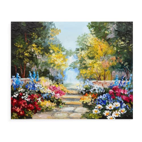 TSMMB Malen Nach Zahlen Erwachsene Mit Rahmen Landschaft Garten 40X50Cm, Malen Nach Zahlen Erwachsene Leinwand Acryl,B5 von TSMMB