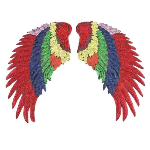 1 Paar Pailletten, großer Flügel, aufgenäht, große Flicken, Applikationen, zum Aufbügeln, für Jacken, Mantel, Stoff, Cosplays, Flügel 1 Paar Pailletten, großer Flügel, aufgenäht, große Flicken, Applikationen, zum Aufbügeln, für Jacken, Mantel, Stoff, Cosplays, Flügel von TSMORY
