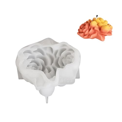 TSMORY Flexible Silikonform, 3D-Blumenform, Kerzenformen, duftende Aromatherapie, handgefertigte Desktop-Ornament-Form TSMORY Flexible Silikonform, 3D-Blumenform, Kerzenformen, duftende Aromatherapie, handgefertigte Desktop-Ornament-Form von TSMORY