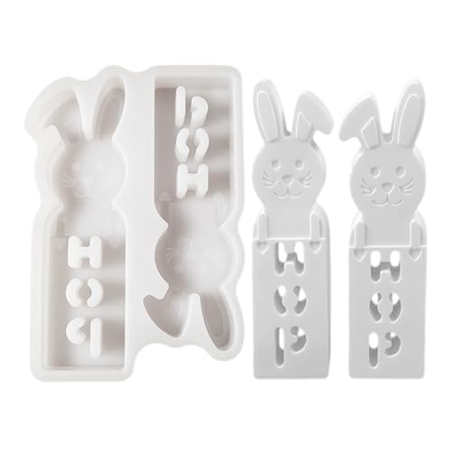 TSQZE Osterhase Silikonform, 3D Kaninchen Gießform Ostern, Silikon, Form, Weiß von TSQZE