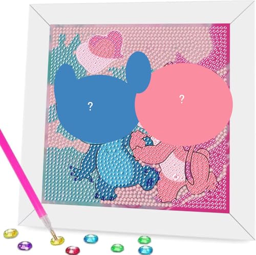 TTDCQQID Diamond Painting Set für Kinder, Diamond Painting Mit Holzrahmen, 5D Diamond Painting Set, Cartoon Theme Diamant Malerei Kits, Diamond Painting Kinder, 15x15cm von TTDCQQID