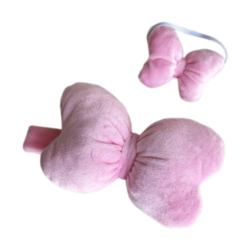 TTETTZ 2 Stück Oberteil und Haarband mit Schleife für Puppen, Miniatur-Kleidung für 20 cm Figuren, Rosa von TTETTZ