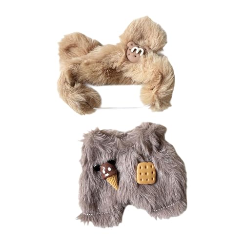 TTETTZ Mädchen Puppe Jumps Uit Puppen Kleidung für Kinder Geburtstags Geschenk Bequeme Geschenke Mode Ankleide Anhänger Puppen Outfits für 15cm Puppe, Braun von TTETTZ