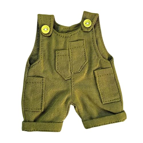 TTETTZ Puppen Kleidung Stram Pler Puppen Hose Niedlich Abnehmbare Dekoration für Kleine Mädchen Weiche Puppe Overalls Puppe Outifits für 5,91 Zoll Puppe, GrÜn von TTETTZ