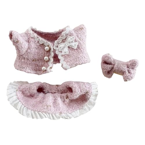 TTETTZ Rock-Set für Puppen, weiche Kleidung für kleine Mädchen, Bezaubernde Outfits mit Anhängern, Rosa von TTETTZ