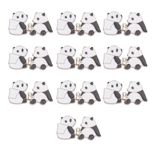 10 Paar Taillenspanner in Panda-Form für Jeans, verstellbare Hosen-Taillenverlängerung, Knopf, Jeans, Taillenversteller, Knopf von TTTLLNN