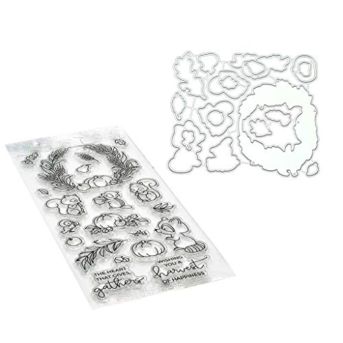 Klarer Stempel mit Stanzform, exquisiter transparenter Stempel, Stanzschablone, Combo für Scrapbooking, Verzierung von TTTLLNN