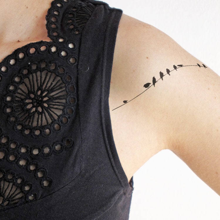 Vögel - Temporäres Tattoo | 2Er Set von TTTattoodotcom