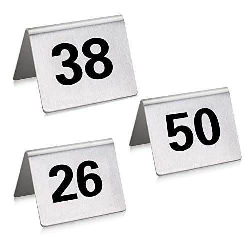 Table number, Tischnummernkarten, digitale Restaurantkarte, doppelseitige schwarze Zahlen, einfach zu stapeln, perfekt for Restaurants, Betriebe(1 to 50) von TTYSSAC